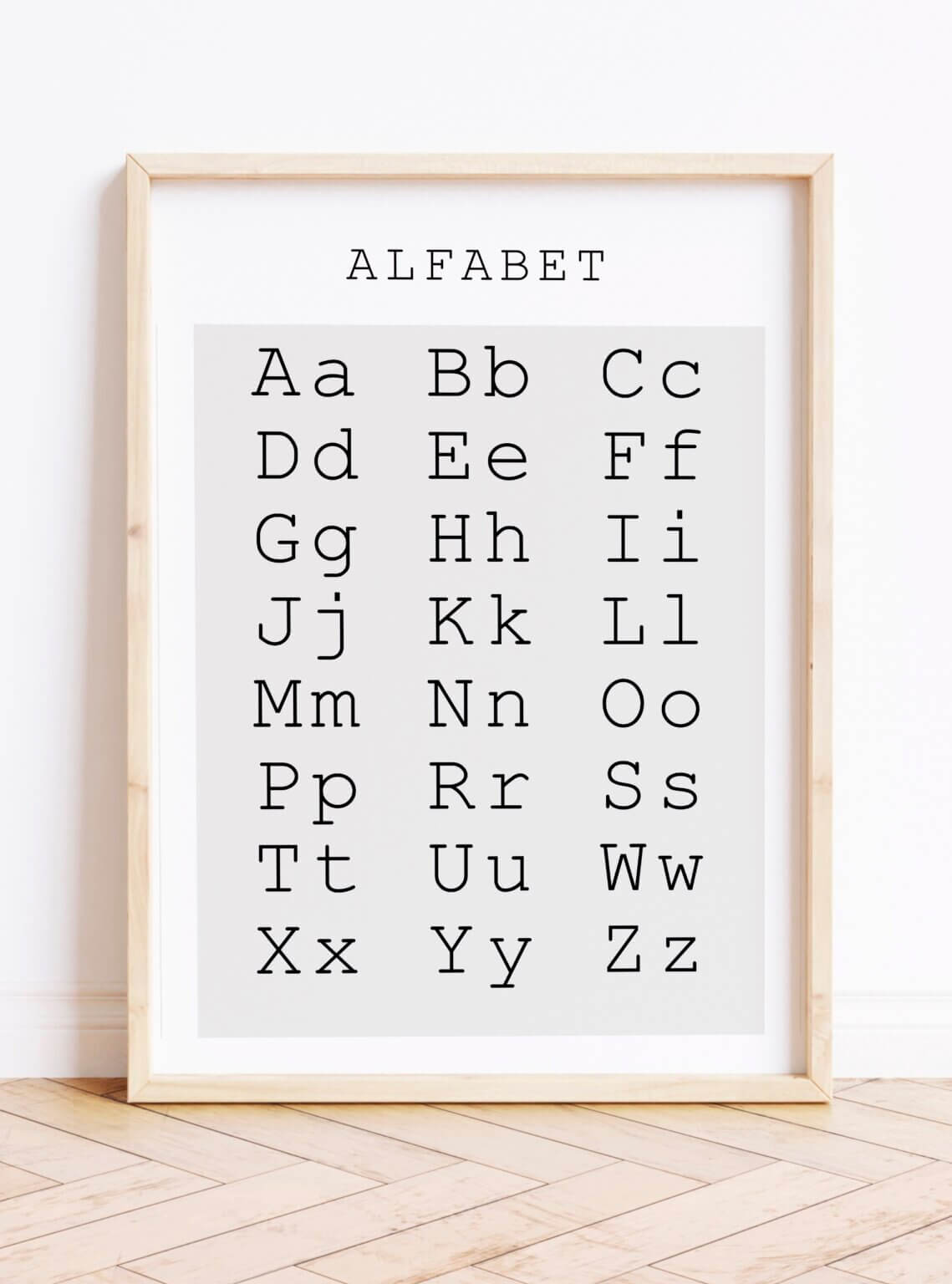 Minimalistyczny alfabet dla dzieci