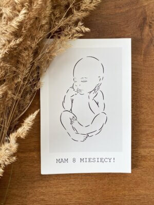 Karty do zdjęć z miesiącami urodzenia dla chłopca