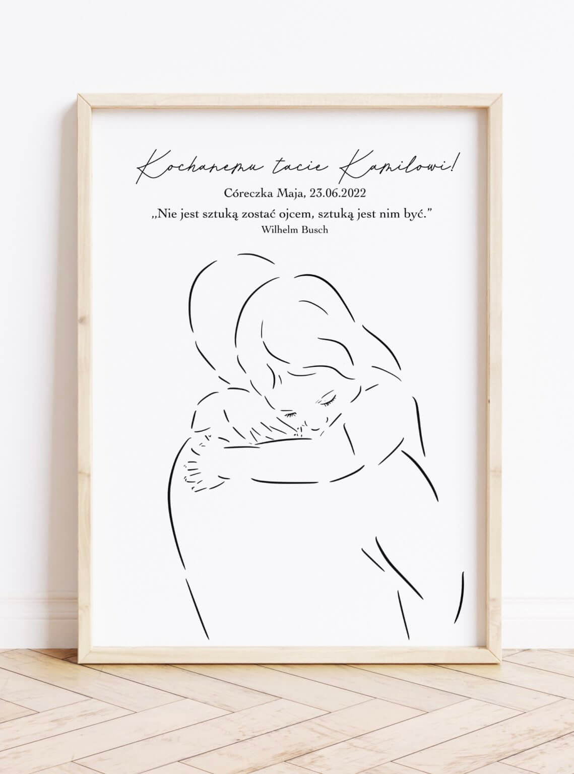 Prezent na Dzień Ojca od dziecka – personalizowany plakat od córki