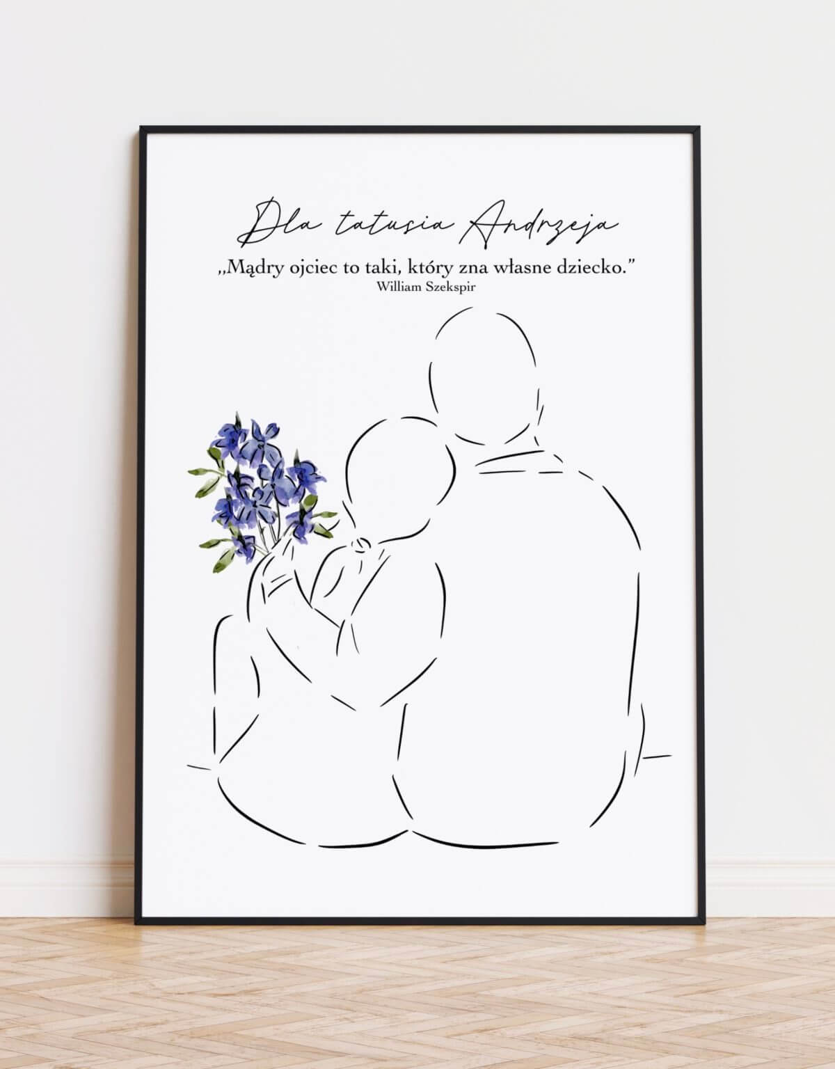 Prezent na Dzień Ojca od dorosłej córki – personalizowany plakat