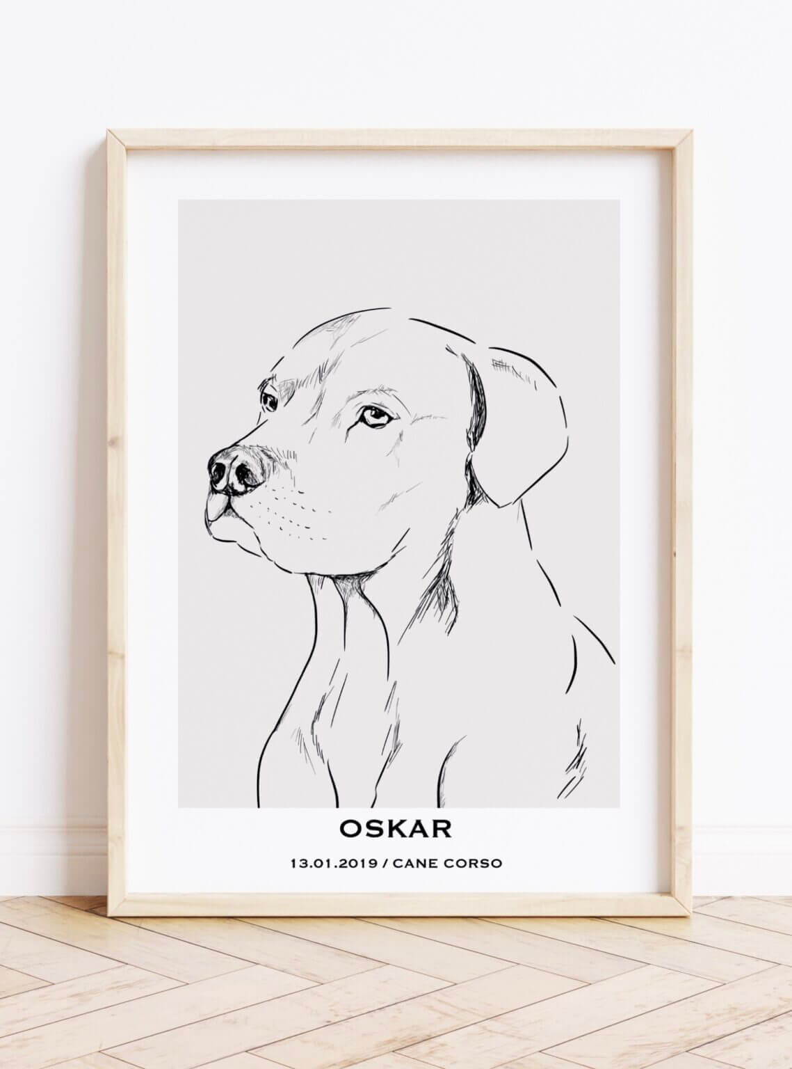 Prezent dla właściciela cane corso – personalizowany plakat z psem (CANE CORSO)