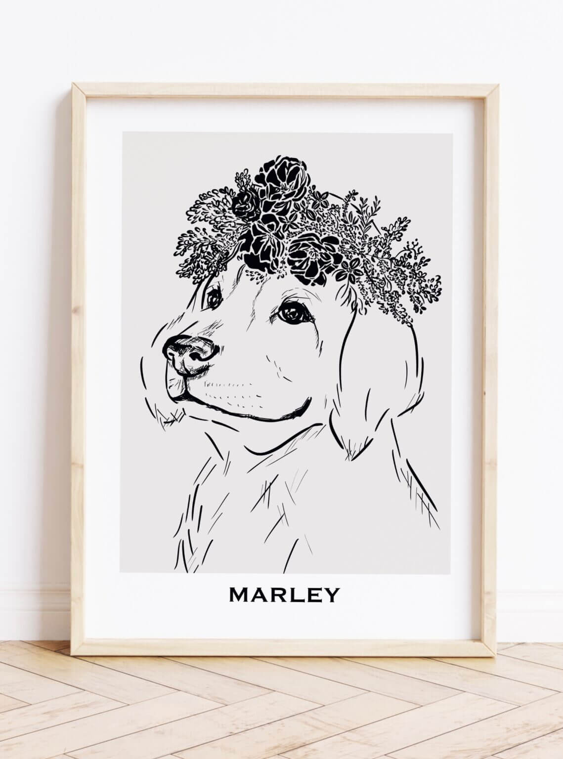 Prezent dla miłośniczki psów- personalizowany plakat z psem (GOLDEN RETRIEVER)