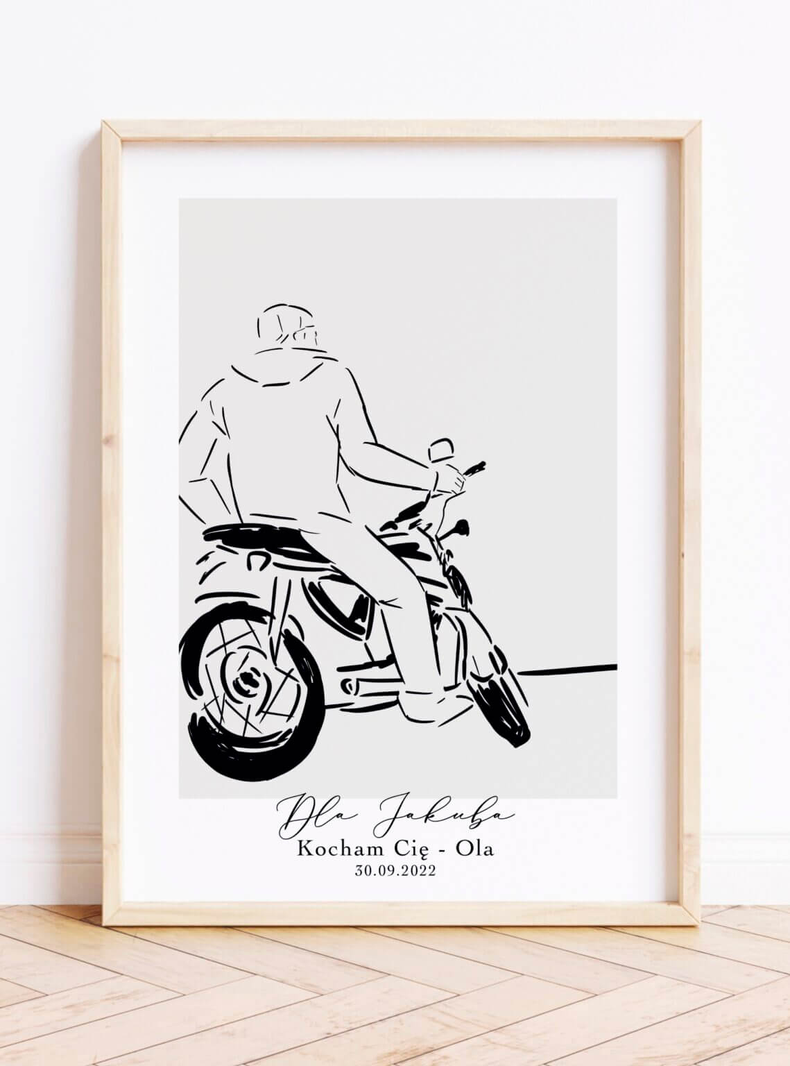 Prezent dla chłopaka fana motocykli- personalizowany obraz dla chłopaka motocyklisty