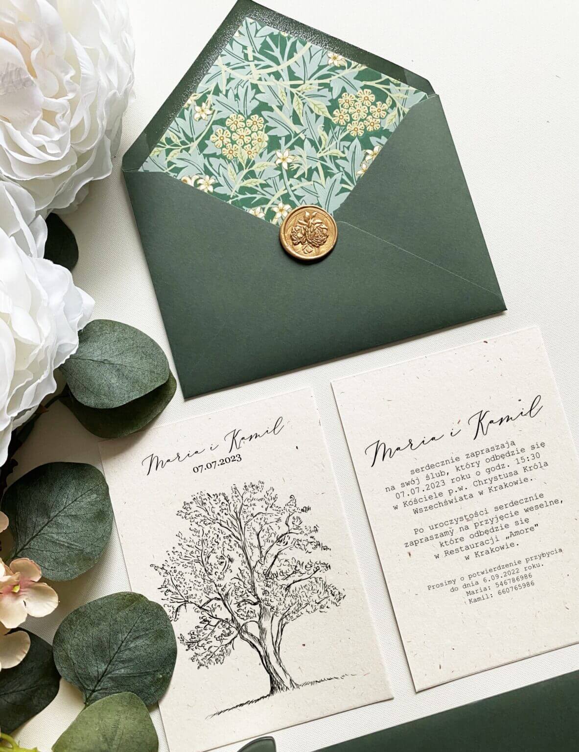 Zaproszenia ślubne „Magical tree”