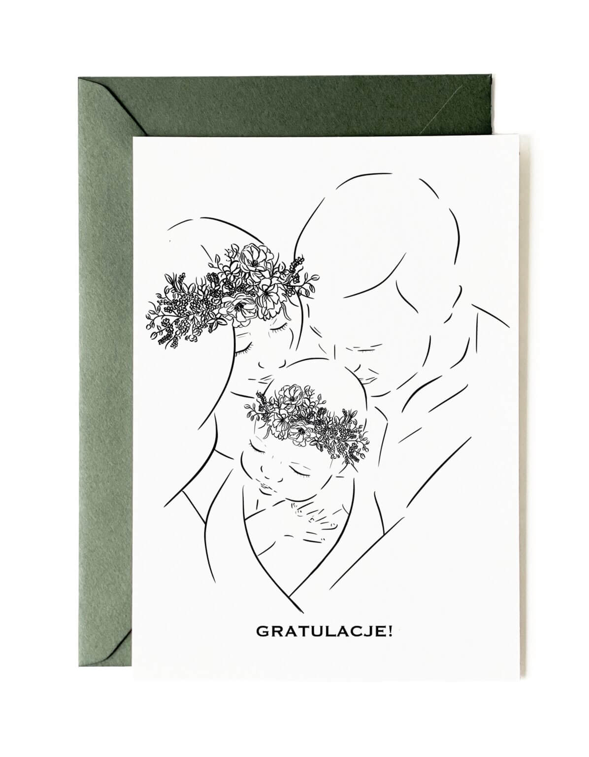 Kartka gratulacje z okazji narodzin dziecka (córki)