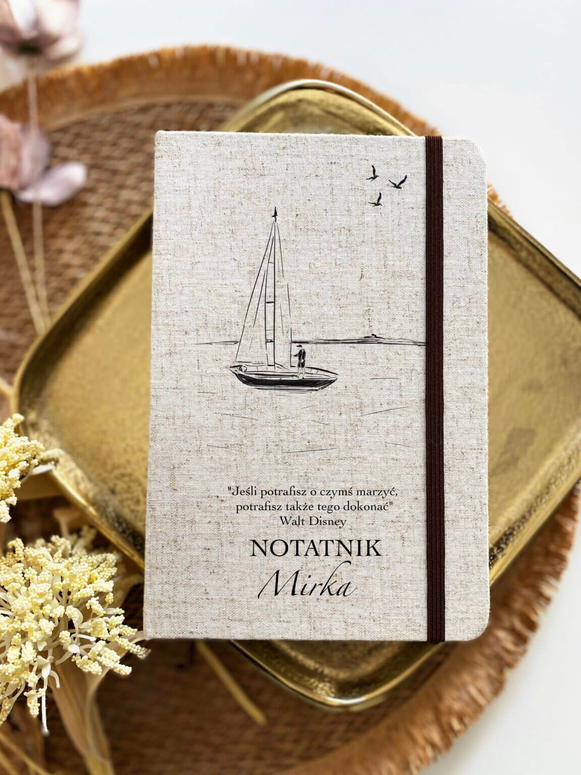 Prezent dla żeglarza – personalizowany notes dla miłośnika żagli