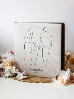 Duży album rodzinny na zdjęcia wklejane- z 1 dzieckiem
