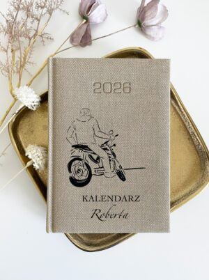 Personalizowany kalendarz dla fana motocykli 2026