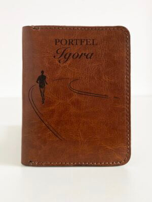 Grawerowany portfel męski– prezent dla biegacza